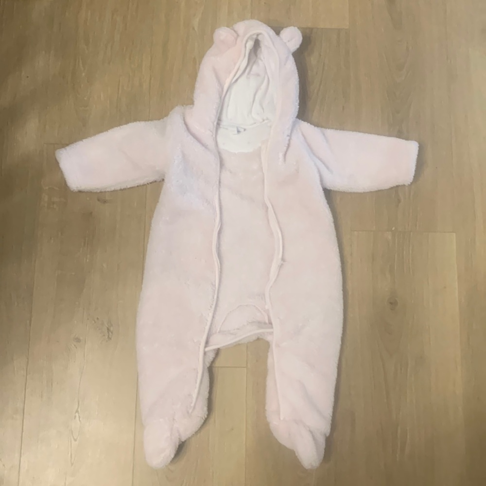 Baby girl fleece snowsuit
